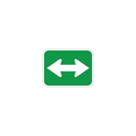 Sign Solutions Usa 21 in Height, 30 in Width, Aluminum, Horizontal Rectangle DUS08DWT3021M6-4GW